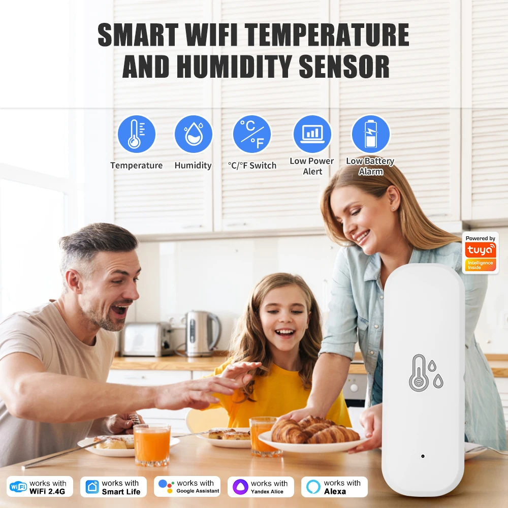 Tuya WiFi Temperature Sensor I - đánh giá và giá Smart Home Furniture