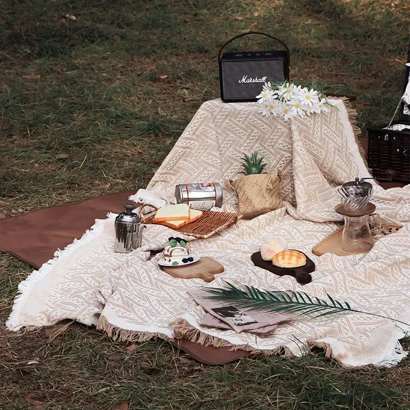 Travel Hiking Picnic Cloth Dustproof Tablecloth Mat Soft Sofa Blankets Outdoor Picnic Pad Air Mattress Beach Blanket TapisDe Jeu