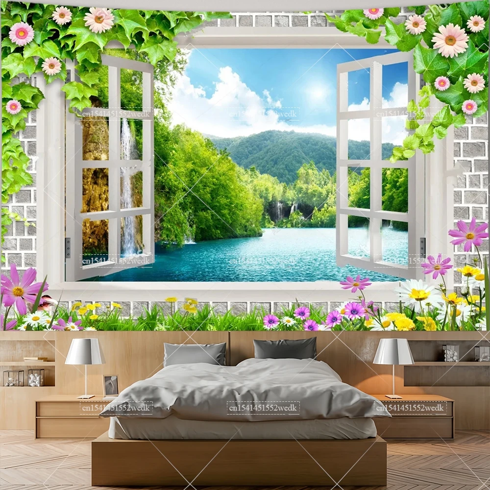Orman Pencere Goblen Duvar Ası - Aesthetic Tapestry incelemesi ve fiyatı