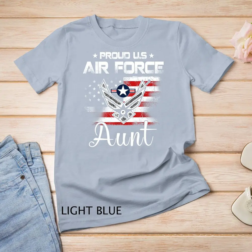 Camiseta Unisex de la tía Proud Air Force, día de la madre