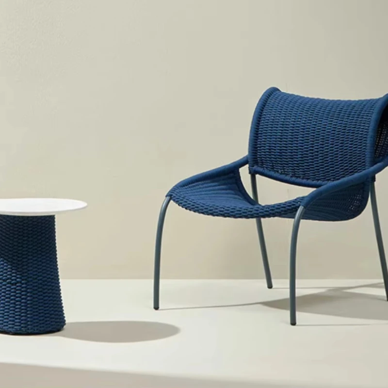 

Outdoor leisure chair combination Modern hand-woven waterproof aluminum alloy rust-proof villa balcony leisure chair set