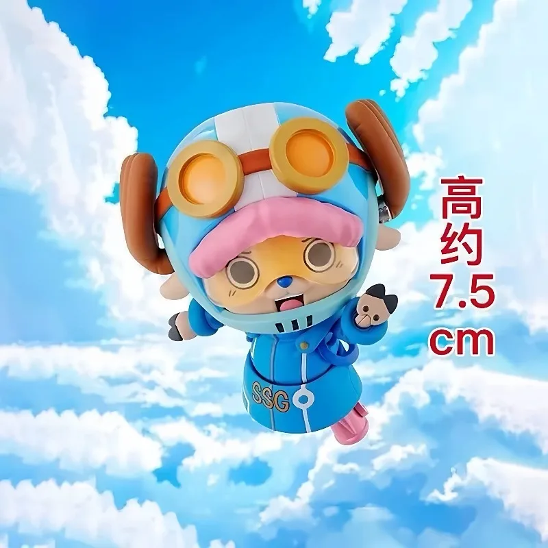 오리지널 반다이 Sofvimates 원피스 S.H.Figuarts 토니 토니 쵸파 애니메이션 피규어 모델 Collectible 장식품 피규어 완구 7.5Cm