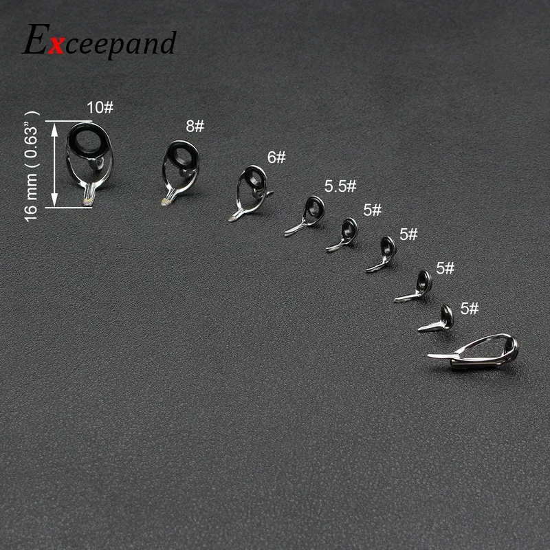 Exceepand guía de caña acero inoxidable Baitcasting - imagen 2