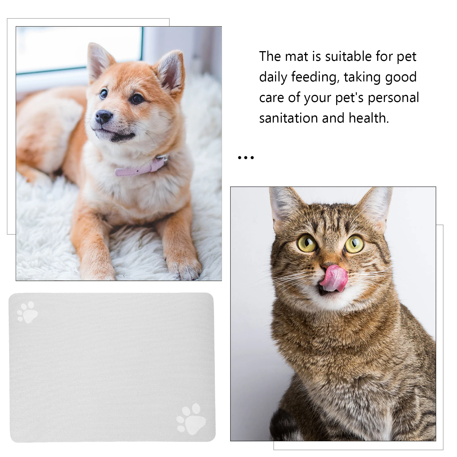 

Water Absorption Feeding Pad Bowl Dog Pads Cat Mat Practical Pet Suppties Small