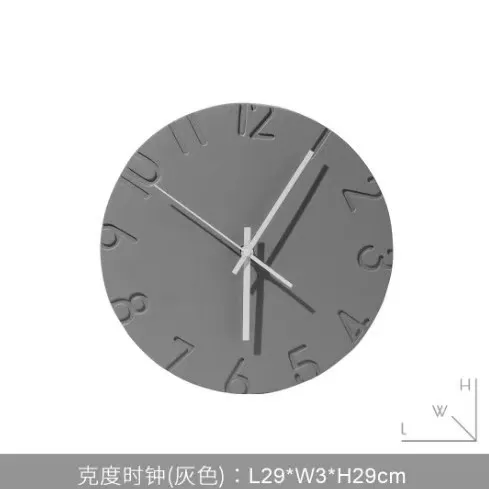 Nordic Creative Wall Clock - Simple Mute Quartz Movement - Factory Wholesale Sand Stone Design Available in Multiple Colors for view 5