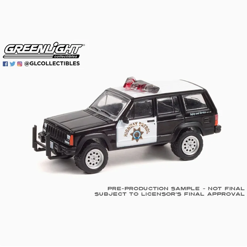 

Литой под давлением Greenlight, масштаб 1:64, 1993, имитация сплава Cherokee, модель автомобиля, статическая коллекция, украшенные праздничные подарки, игрушки