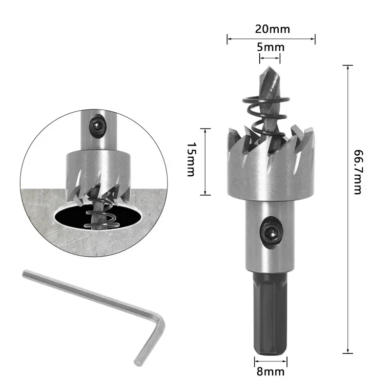 1Pcs High Quality HSS Drill Bit Hole Saw Set Stainless Steel Metal Alloy 16 18.5 20 25 30mm Stainless Steel Metal Alloy Cutting