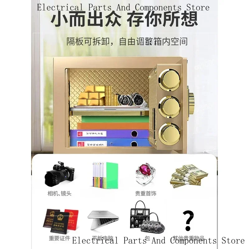 2024 New Safe Home Small Fingerprint Password Anti Theft Hidden Commercial Wardrobe Wall In Bedside Table Office