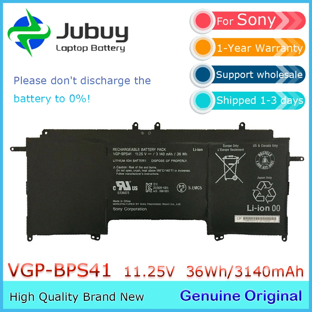 VGP-BPS41 11.25V 36Wh Original Laptop Battery for Sony Vaio Flip 13 SVF13N 13N13CXB SVF13N18SCB