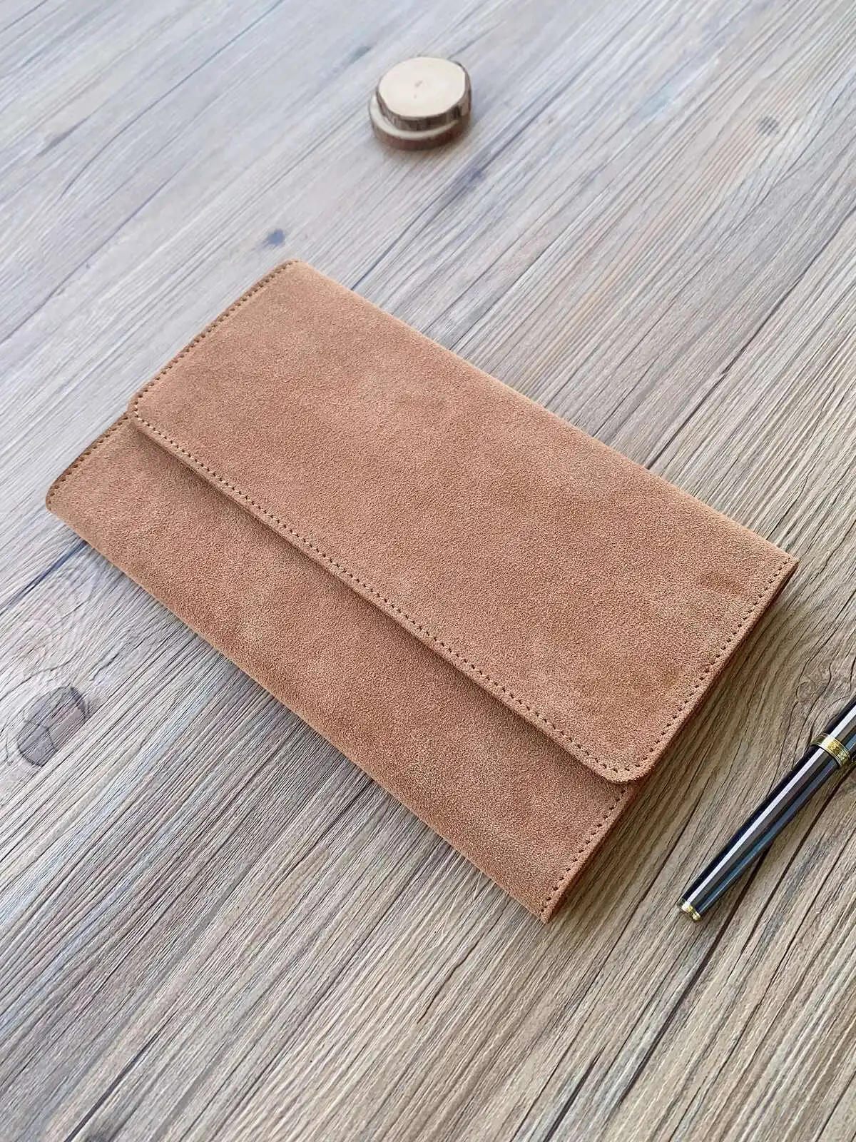 Genuine Leather Large Capacity Pen Storage Bag Simple First Layer Cowhide  Pen Case Multifunctional Stationery