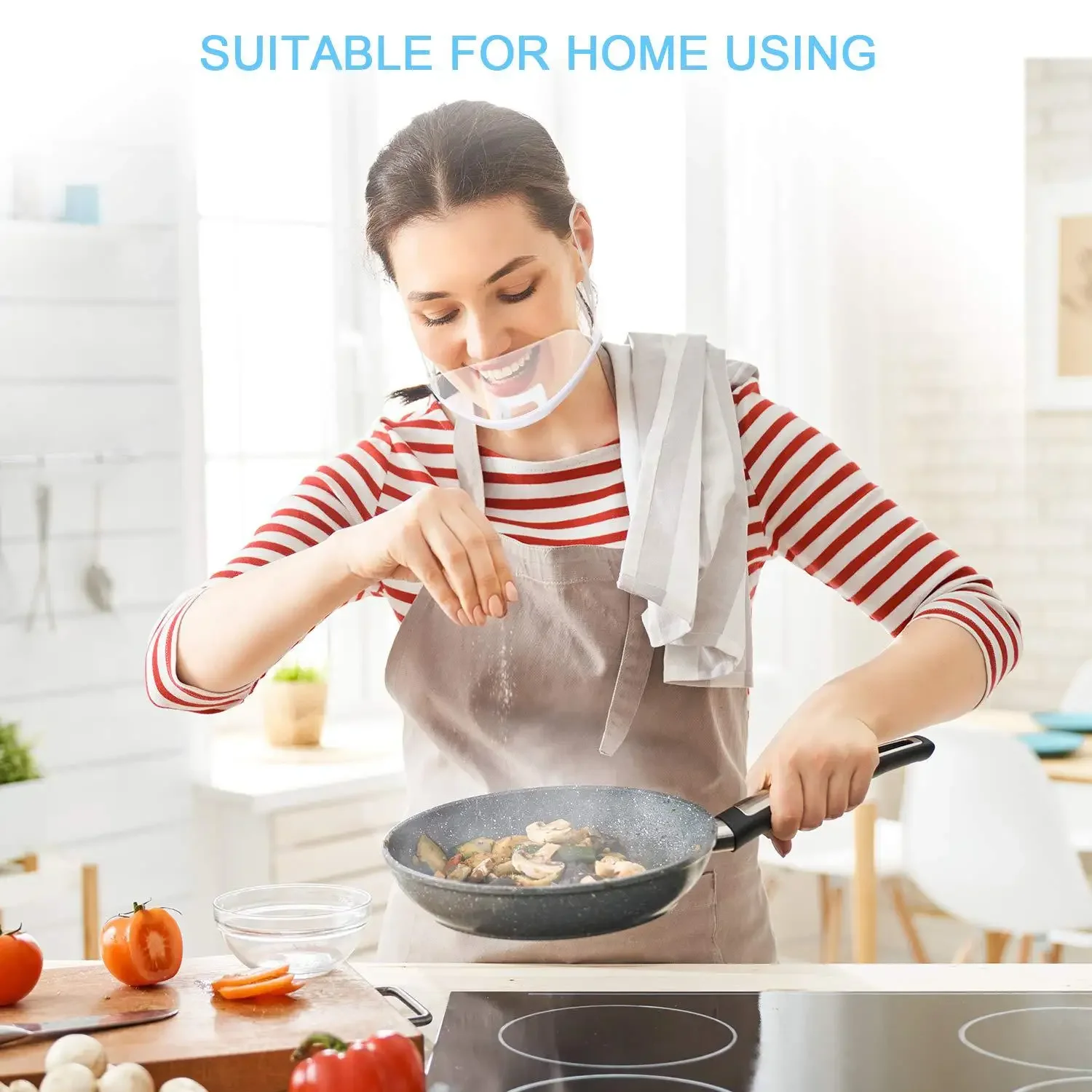 5Pcs Wiederverwendbare Transparente Anti-fog-Maske Schild Abdeckung Restaurant Schule Kunststoff Anti-speichel Mund Schild Schönheit Tattoo zubehör – Detail 4