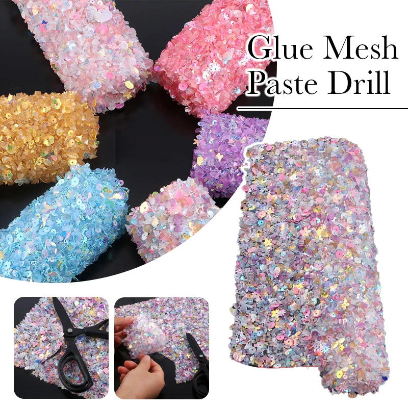 

3D Colorful Sequins Sticker Self-adhesive Wrap Manicures Foils Beauty Face Phone DIY Decor Background Furniture Sticker Applique