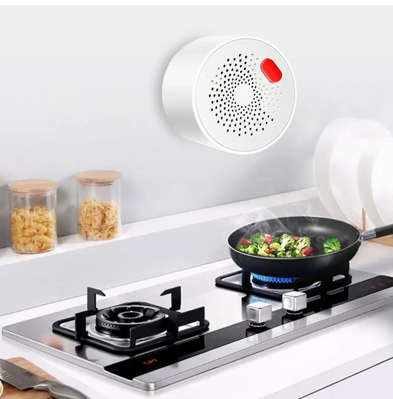 Tuya Smart Home Wifi Natural Gas Sensor Combustible Household Smart LPG Gas Leakage Alarm Detector Fire Security Protection