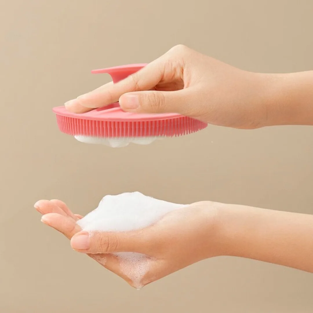 

1pc Silicone Shampoo Brush Head Scalp Cleaning Exfoliating Massage Combs Cleansing Hair Washing Comb Barber Hairdressing Tool