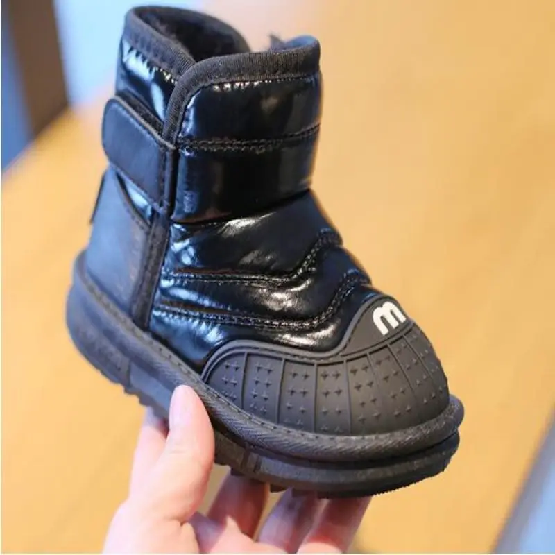 Botas de neve impermeáveis infantis, Antiderrapante, Pelúcia, Quente, Garoto, Menina, Bebê, Inverno, Novo, 2022, 26-37