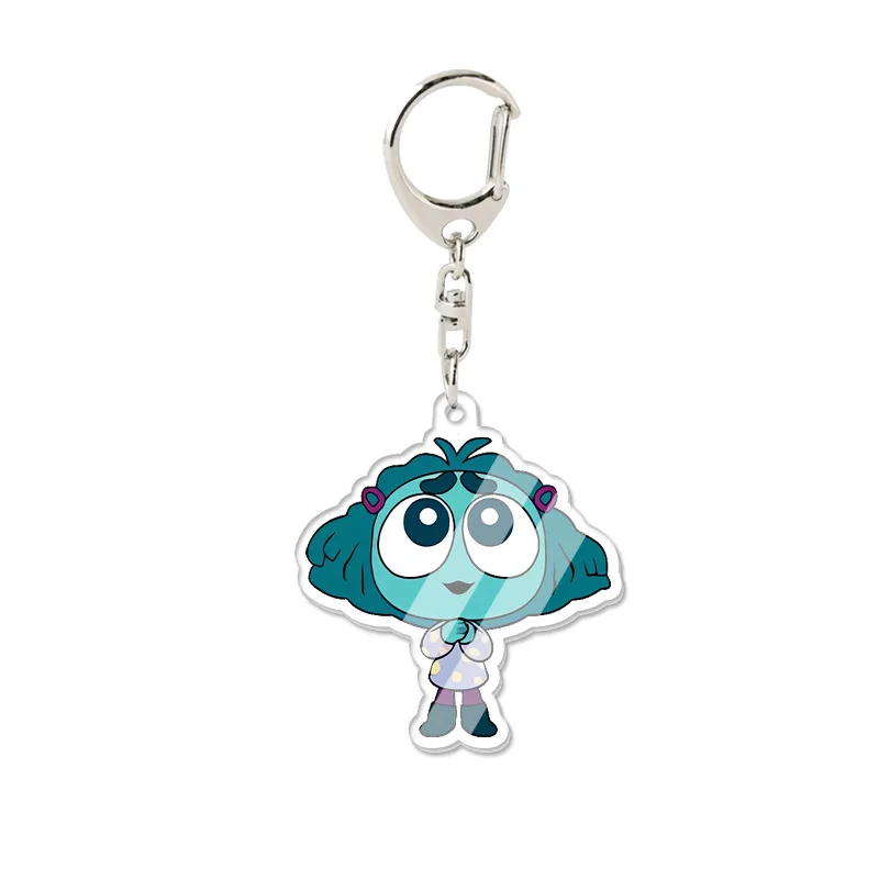 Inside Out 2 Cartoon Double Sided Pattern Key Chain Head Team Hanging Ornaments Brain Teasers Key Chain Gift