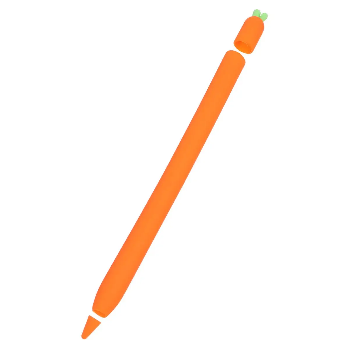 1 szt. Silikonowy Pokrowiec na Ołówek 1 2 Antypoślizgowy Ochraniacz z Motywem Marchewki, Etui na Ołówek, Akcesoria do Tabletu