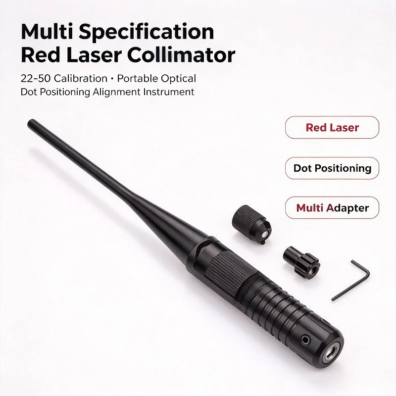 Multi Specification Red Laser Collimator .22-.50 Laser Calibration Pen Portable Optical Dot Positioning Alignment Instrument