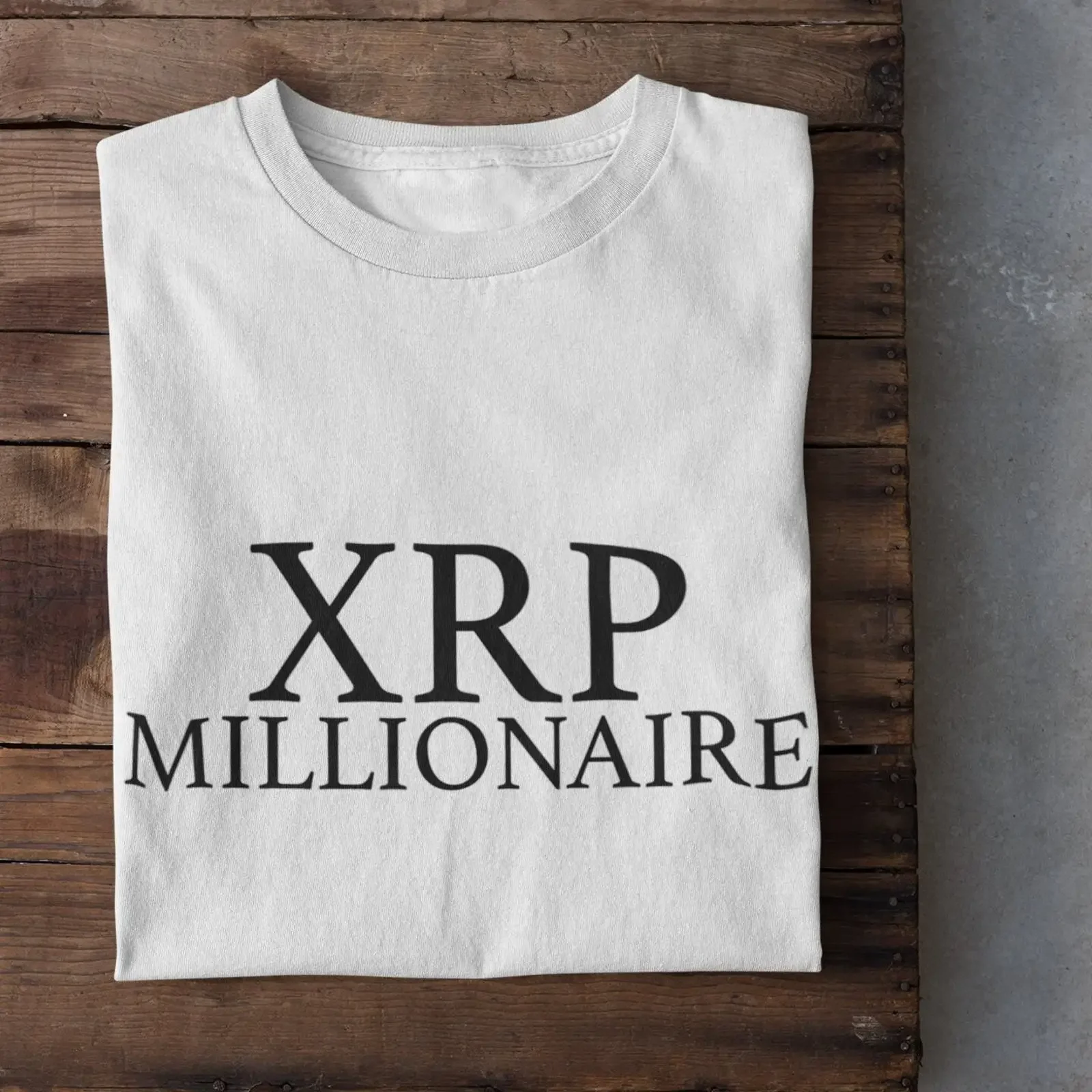 Funny XRP Millionaire T Shirt Crypto HODL vintage Washed Comfortable homme Unisex graphic Stylish Casual Breathable Slightly