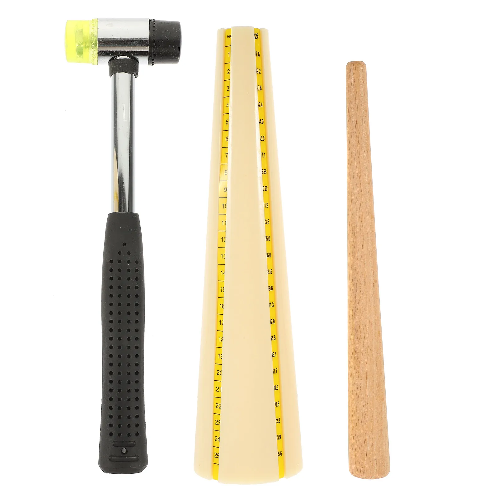 Adjustable Ring Mandrel Set with Rubber Mallet Jewelry Shaping Sizing Repair and Roundness Tool