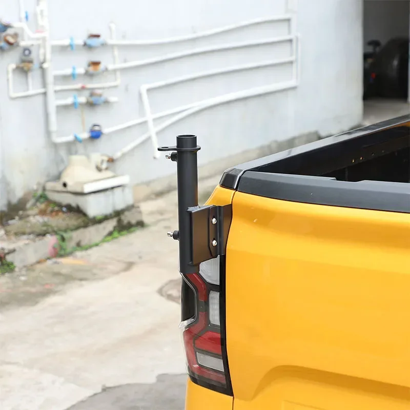 For Ford Ranger Wildtrak T9 2023-2025 Carbon Steel Black Car Tailgate Antenna Bracket Mount Holder Car Accessories