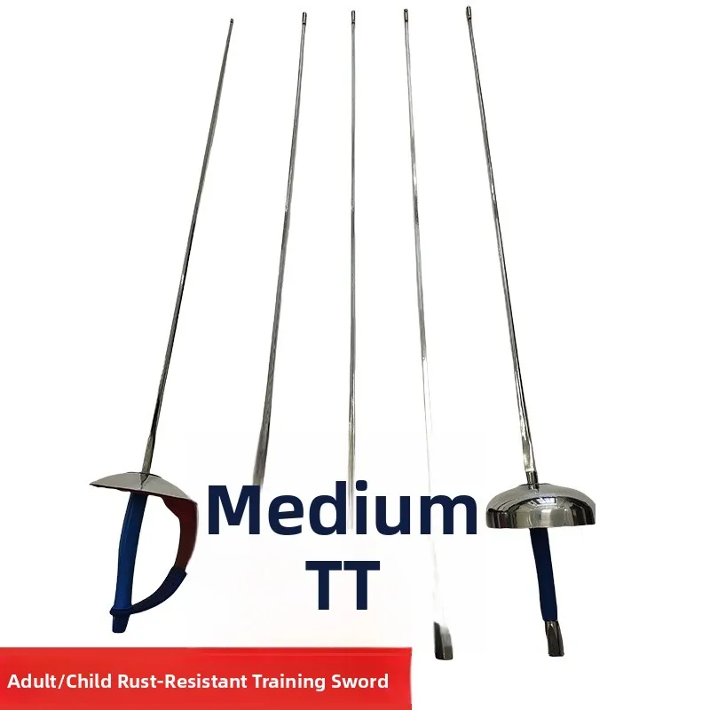 blue-gauntlet-fencing-rustproof-training-sword-for-adults-and-children-epee-series-foil-strip-sports-fitness-fans