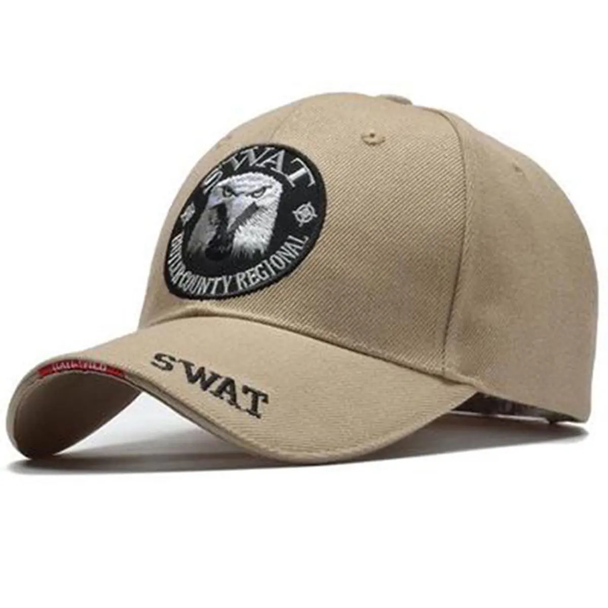 1piece Unisex SWAT Eagle Embroidered Baseball Cap Outdoor Adjustable Sunscreen Leisure Hat Spring Autumn Travel Tourism Vacation image 5