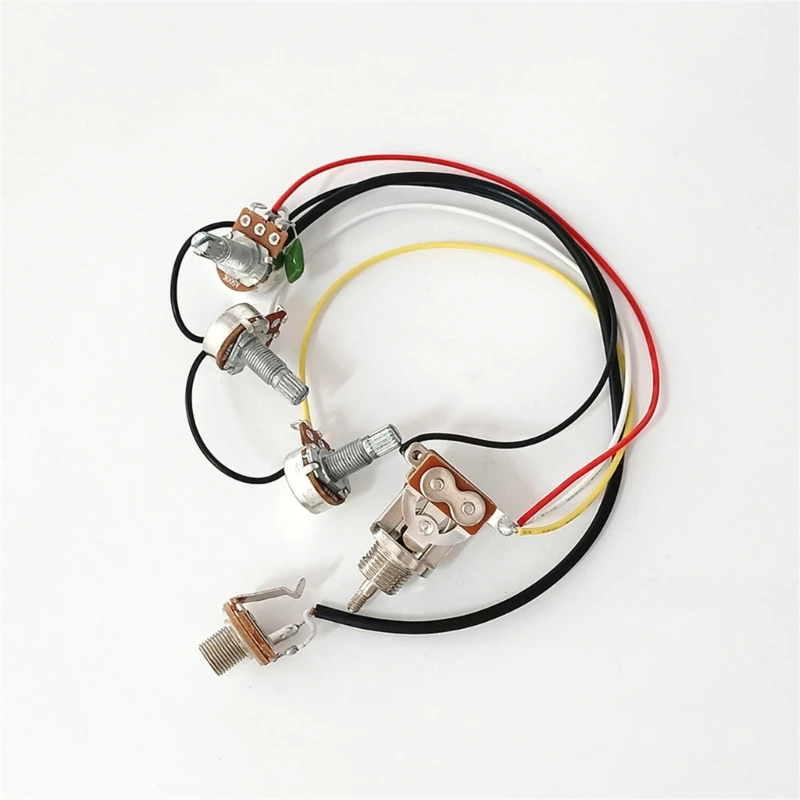 1V 1T Wiring Kits 3 Way 500K Wiring Harness Prewired Guitar Wiring Hareness for Electric Guitar Bass Repair Replacements