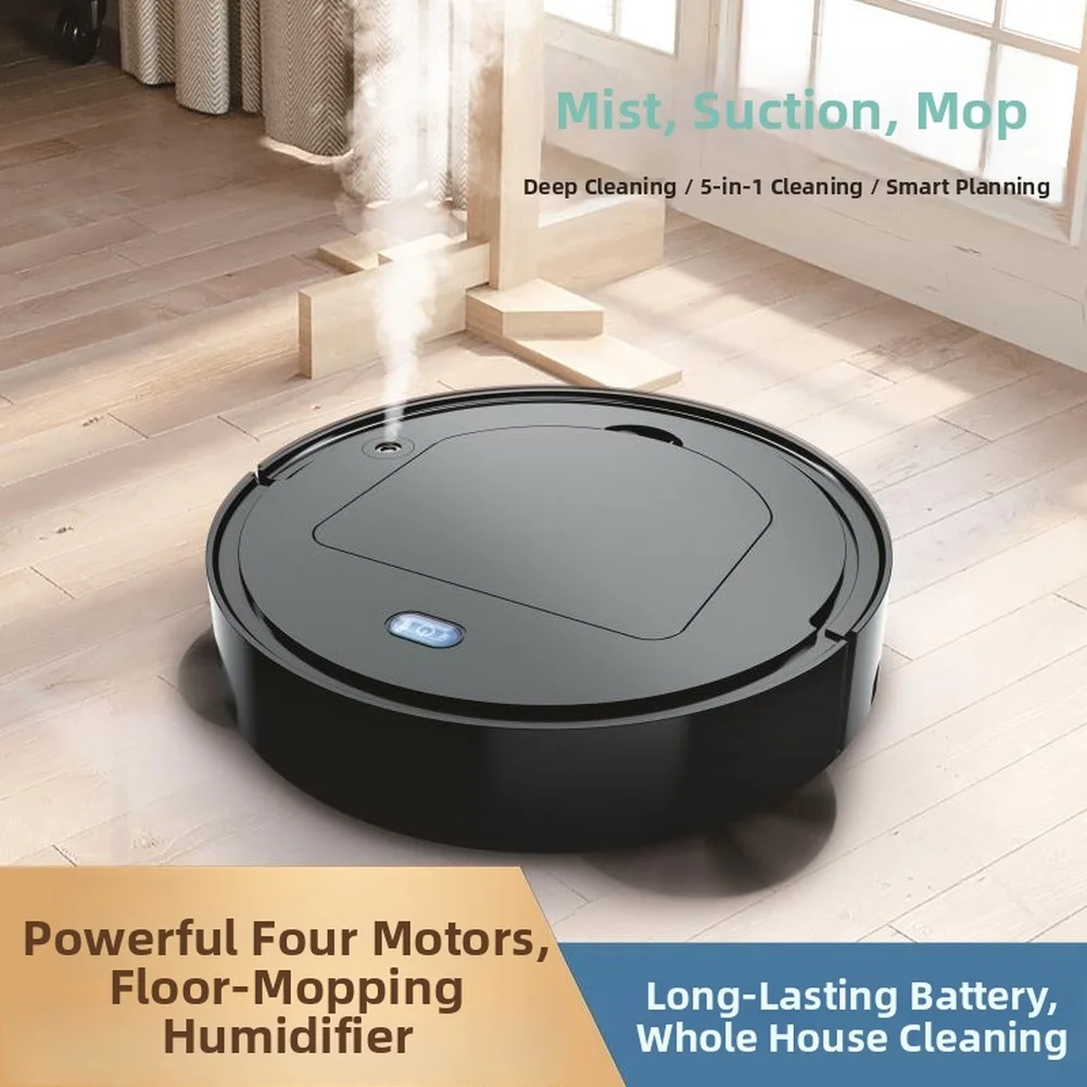 Smart Spray Robot Vacuum Cleaner 1499Pa Strong Suction-Power 110V 3 In 1 Sweep Suction Mop For Household Floor Cleaning