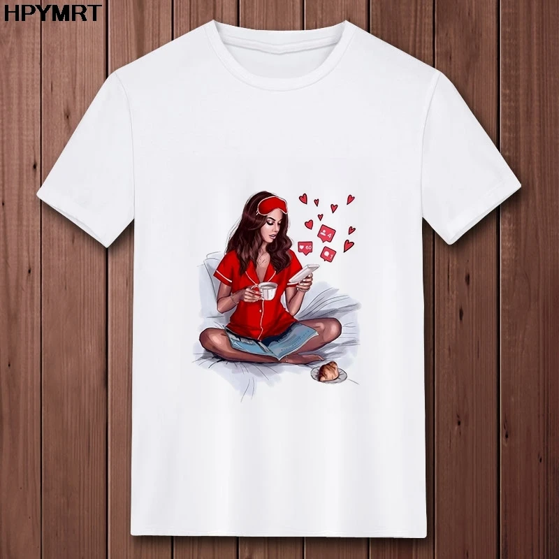 

Women's T-Shirt Fashion beauty Print White hipster Ulzzang Aesthetic T Shirt Short Sleeve O-neck New Summer Tops Tshirt Female