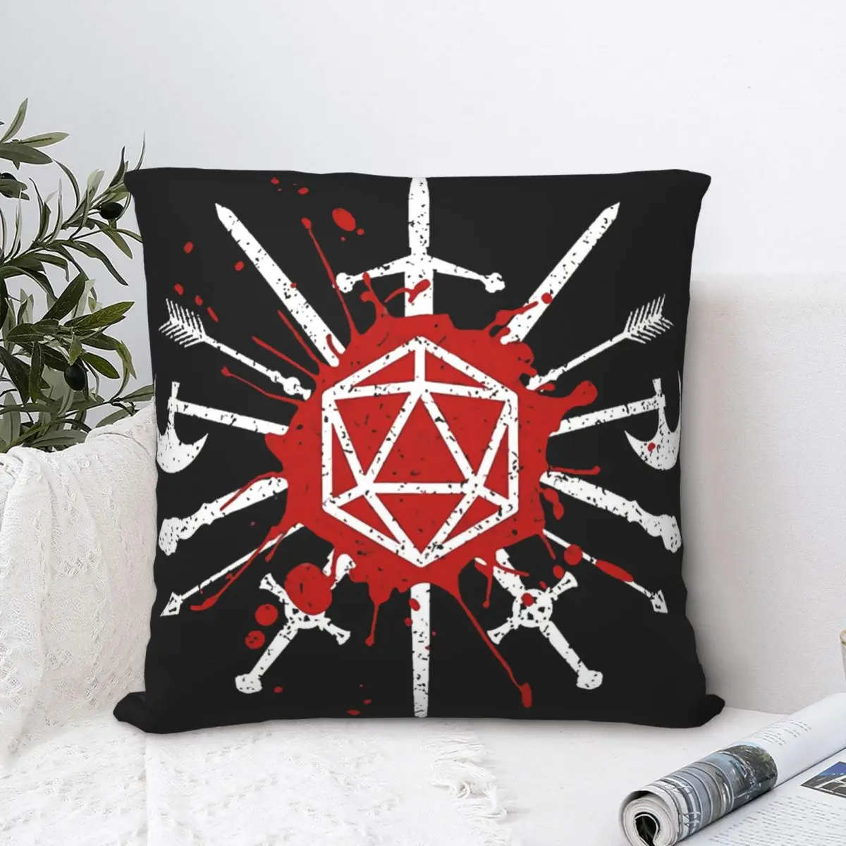 Choose Your Weapon Pillowcase Hip Hop Backpack Cushion For Bedroom DIY Printed Office Coussin Covers Decorative