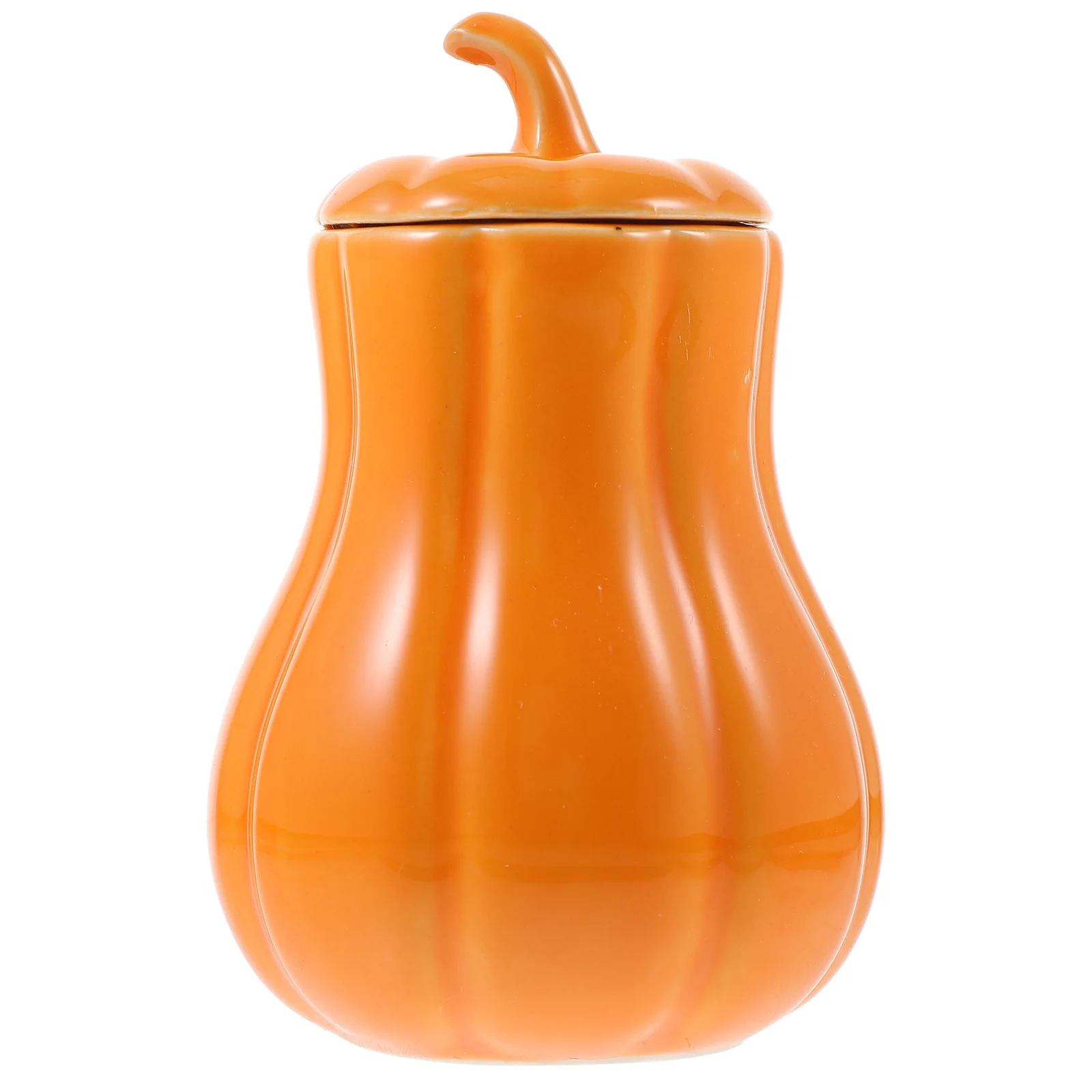 

Ceramic Pumpkin Shaped Tea Jar Multi-Function Spice Coffee Condiment Storage Container with Lid Pumpkin Shaped Tea Jar