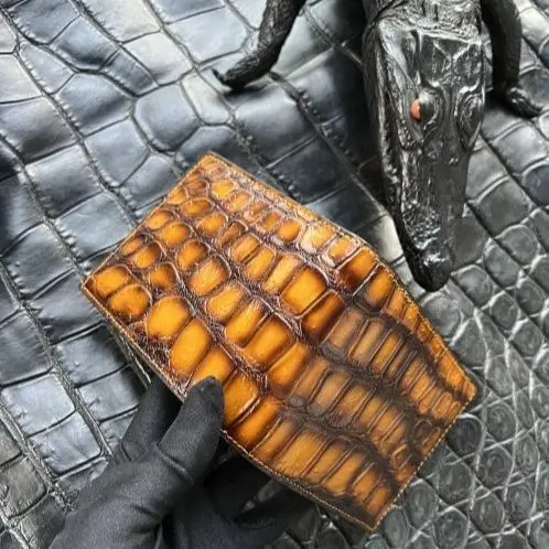 2023 New Luxury Belly Crocodile Skin Men Wallets Business Genuine Leather Man Money Bag High Grade Card Holder Purse 50