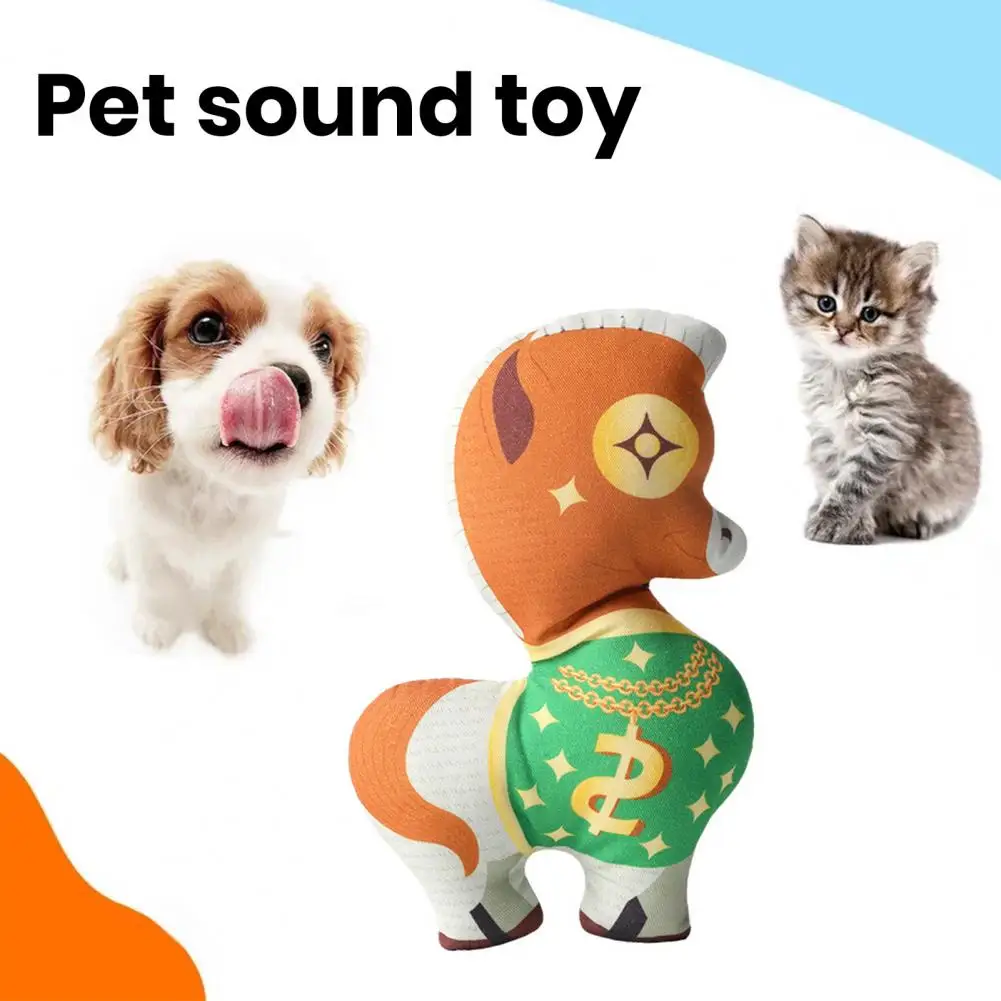 Animal-shaped Plush Toy for Pets Teeth Grinding Toy for Pets Colorful Plush Sound Toy for Pets Cute Design Squeaky for Dogs