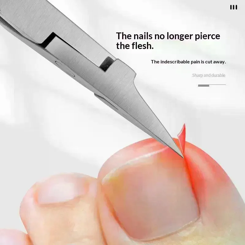 Coupe-ongles à lame droite, coupe-ongles épais incarnés, dissolvant de strass, outils de manucure, 1 pièce