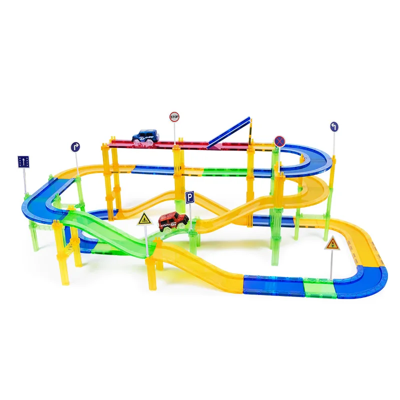 Romboss большой размер трек Сращивание строительство набор Магнитная плитка блоки для детей Монтессори Обучающие игрушки детские подарки