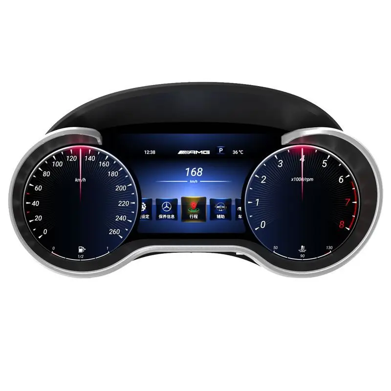 LCD Digital Instrument Cluster Android Carplay For Mercedes‑Benz C W205 GLC X205 CLA W117 GLA AMG 2015‑2019 Tuning Parts