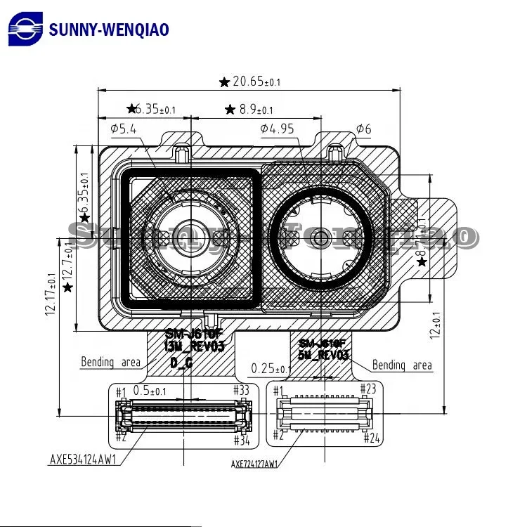 13mp 5mp Sunny HD high definition  sensor PDAF high quality Surveillance dula camera module