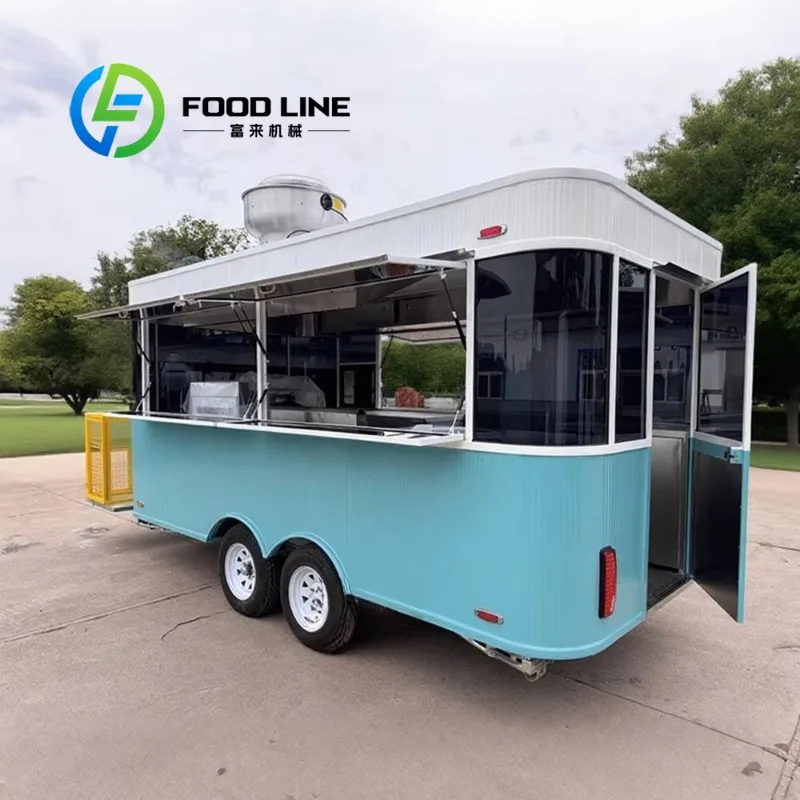 Customized Premium Mobile Food Truck for Street Snacks Hot Dogs Coffee Catering Service Easy Operation Durable Design