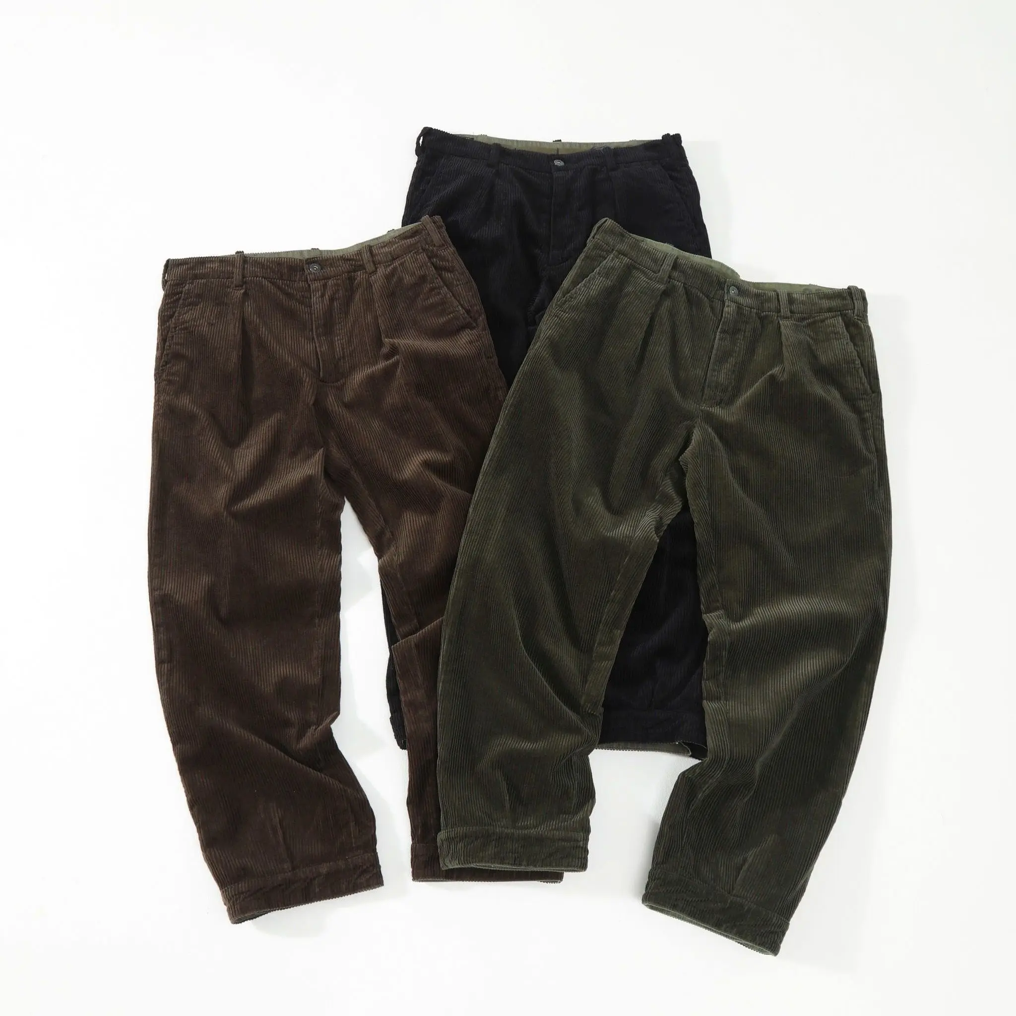 

Ретро-брюки из хлопкового вельвета прямого кроя, свободные рабочие брюки Double R AMK, повседневные брюки унисекс прямого кроя из органического хлопка