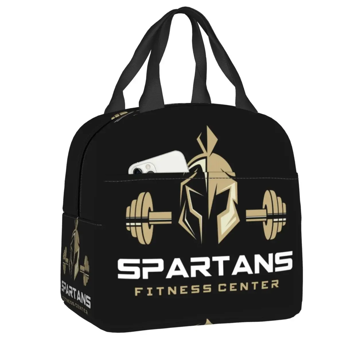 GYM Spartan Fitness Insulated Lunch Bag for Women Kids Cooler Thermal Lunch Box Work School Travel Picnic Food Container Bags