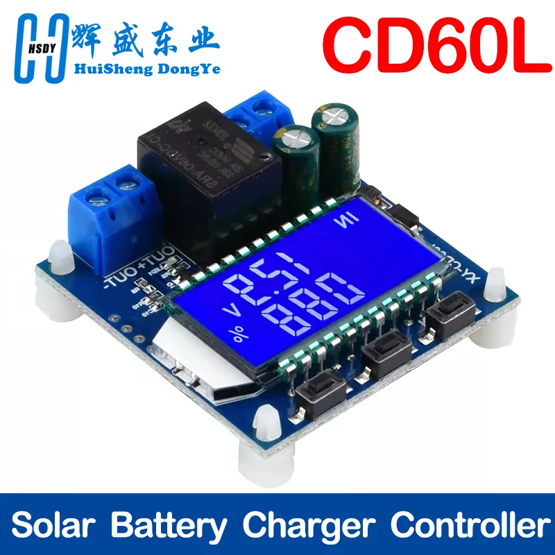 CD60L Solar Battery Charger Controller 12V 24V 48V Charging Discharge Control Module Under voltage Current protector Board