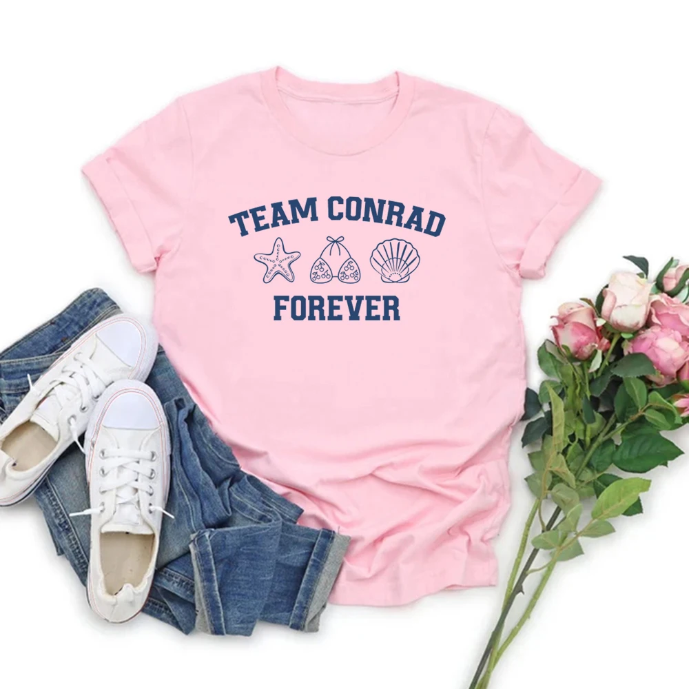 The Summer I Turned Pretty Team Conrad T-Shirt Cousins Beach Tshirt Casual Short Sleeve Women T-shirts TSITP Fans Gift Shirt