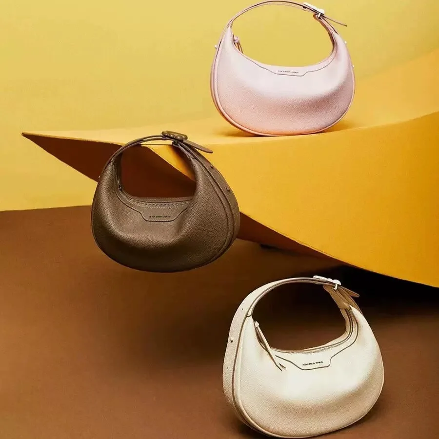 

Amazing SongNew Women's Small Crescent Moon Bag, Fashion Underarm Crossbody Shoulder Purse