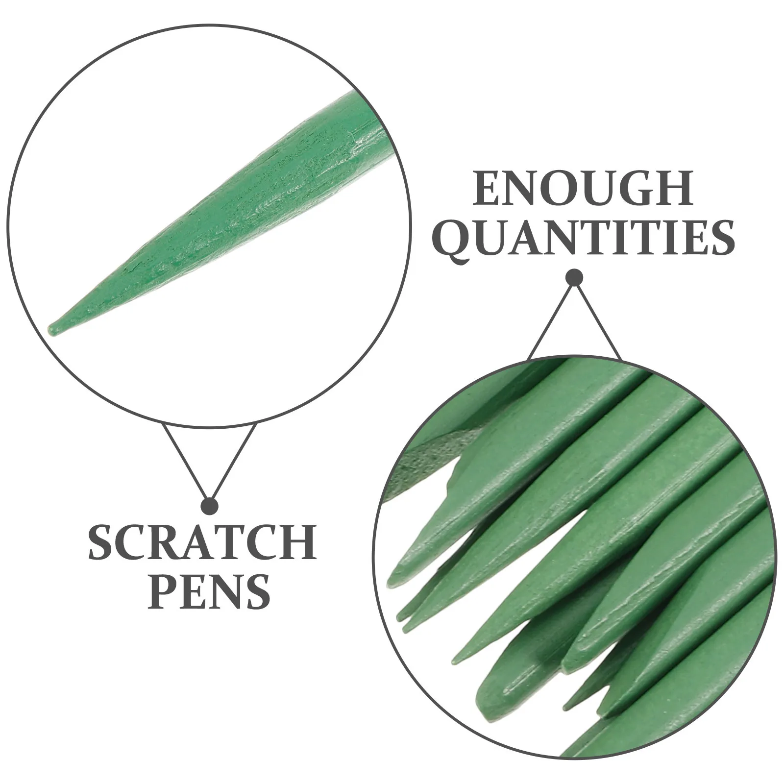 

100Pcs Professional Scratch Stylus Pens Eco-Friendly Bamboo Construction Precise Control for Detailed Painting Projects