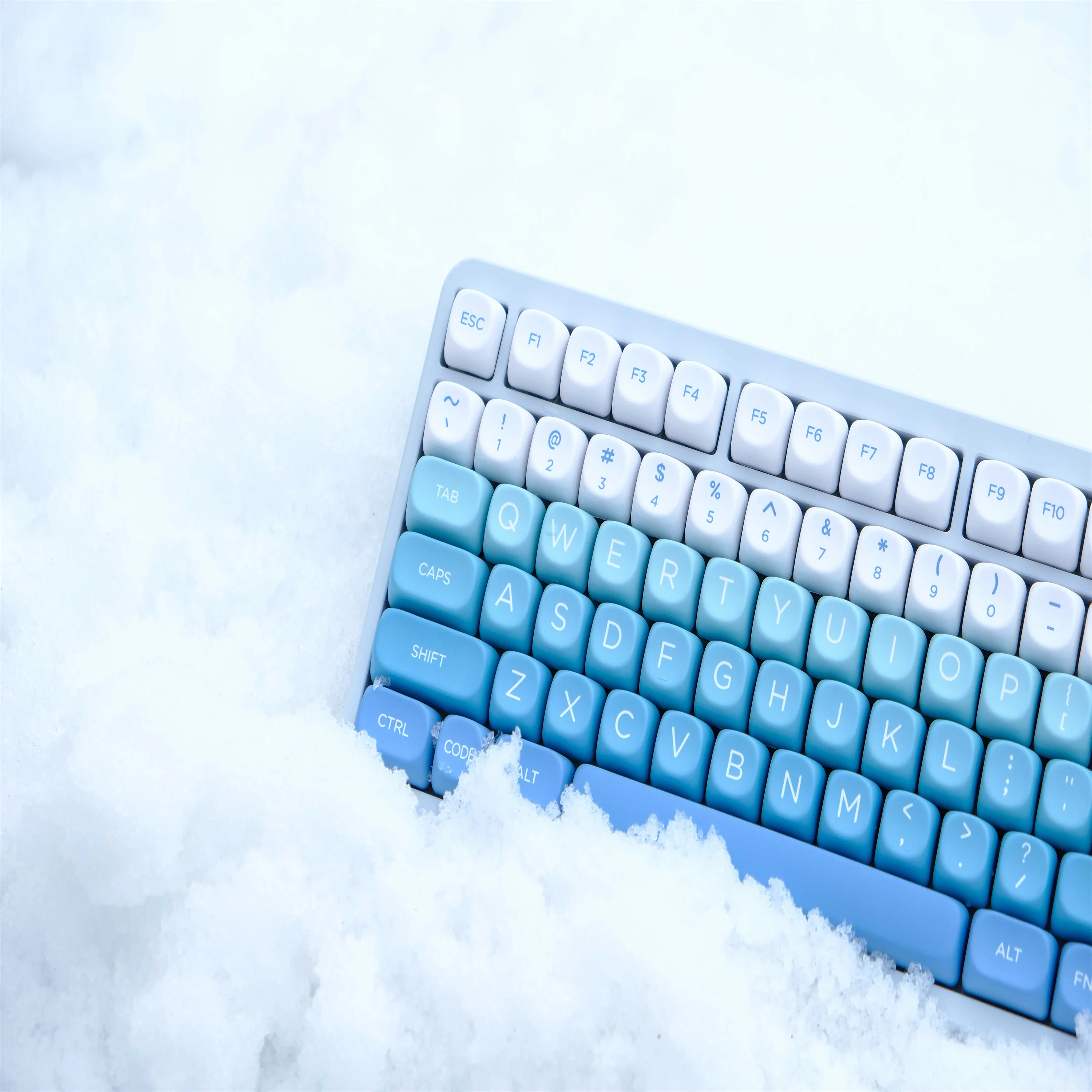 Imagem -03 - Keycaps Pbt Personalizados para Teclado Mecânico Gmk Falling Snow Keycap Perfil Moa Dye-sub 126 Chaves