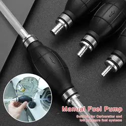 6mm/8mm/10mm/12mm Manual Fuel Pump Rubber Aluminum Hand Primer Oil Gasoline Petrol Diesel Liquid Transfer Pump