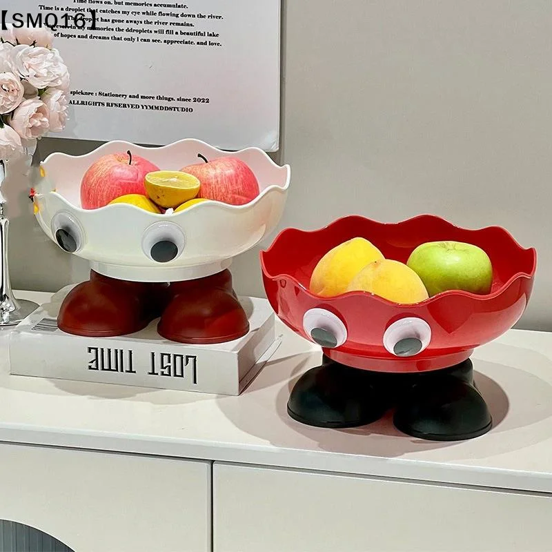 High-Aesthetic Footed Fruit Bowl For Home - Drainable, Stylish Plate For Fruit Candy Snacks & Nuts, Perfect For Living Room【SMQ】