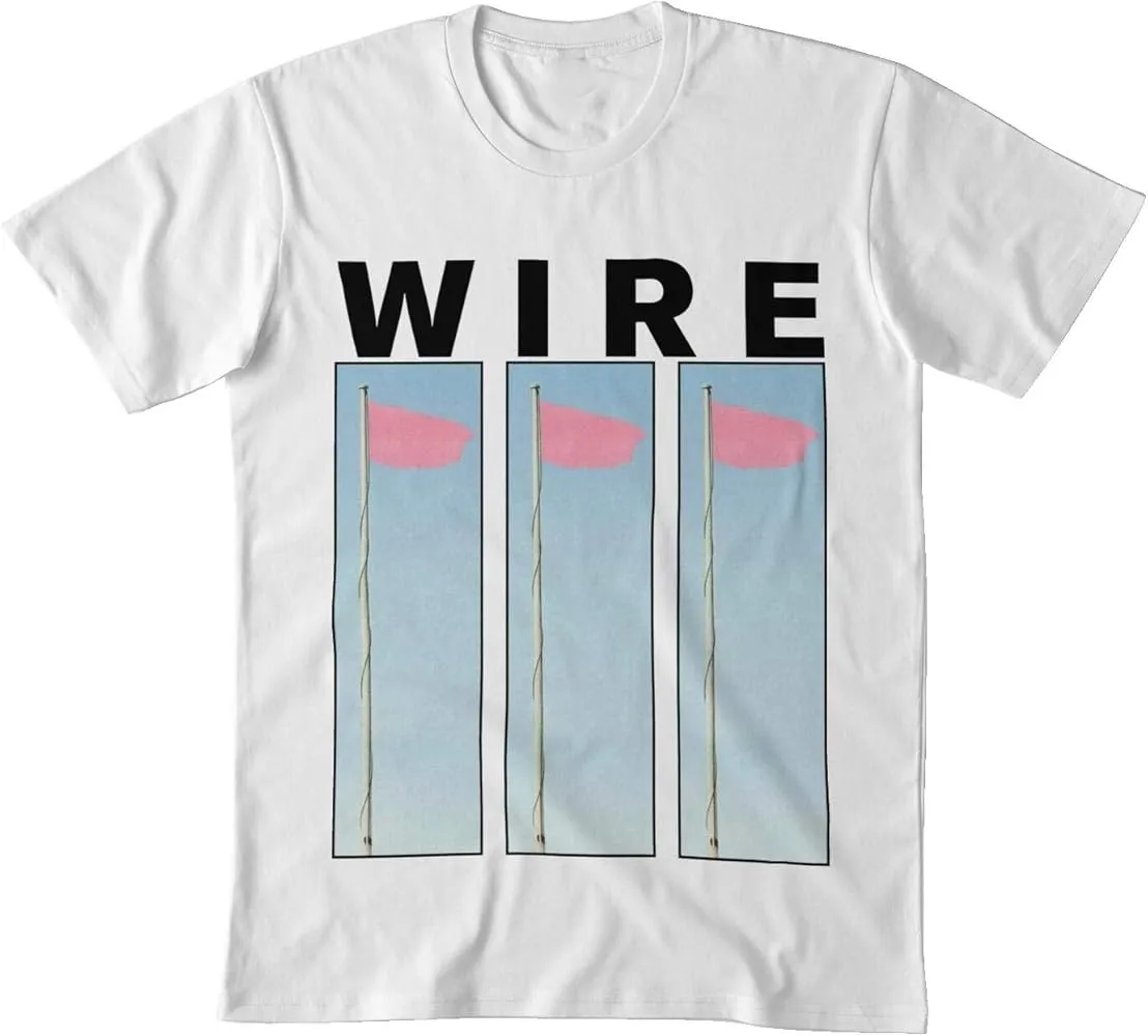 

NEW Wire Pink Flag Short Sleeve Cotton White All Size T-Shirt AL767