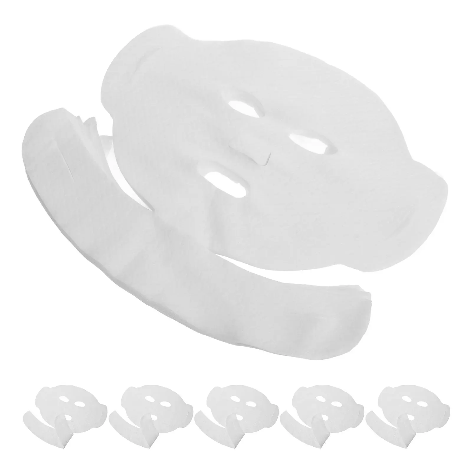50 masques faciaux en tissu non tissé pré-découpés pour le soin de la peau, absorption d'essence hydratante, effet rajeunissant